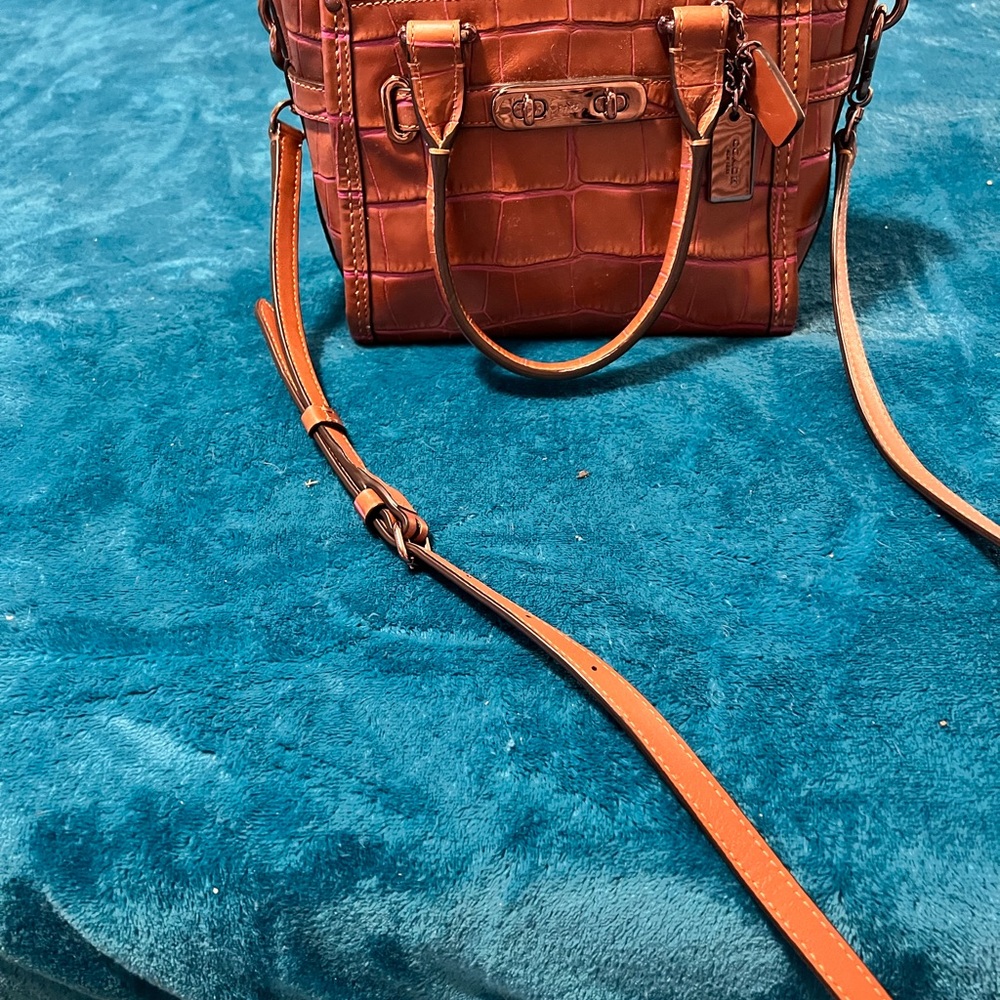 2 coach and 8 other various types brown, tan, black crossbody backpacks satchels